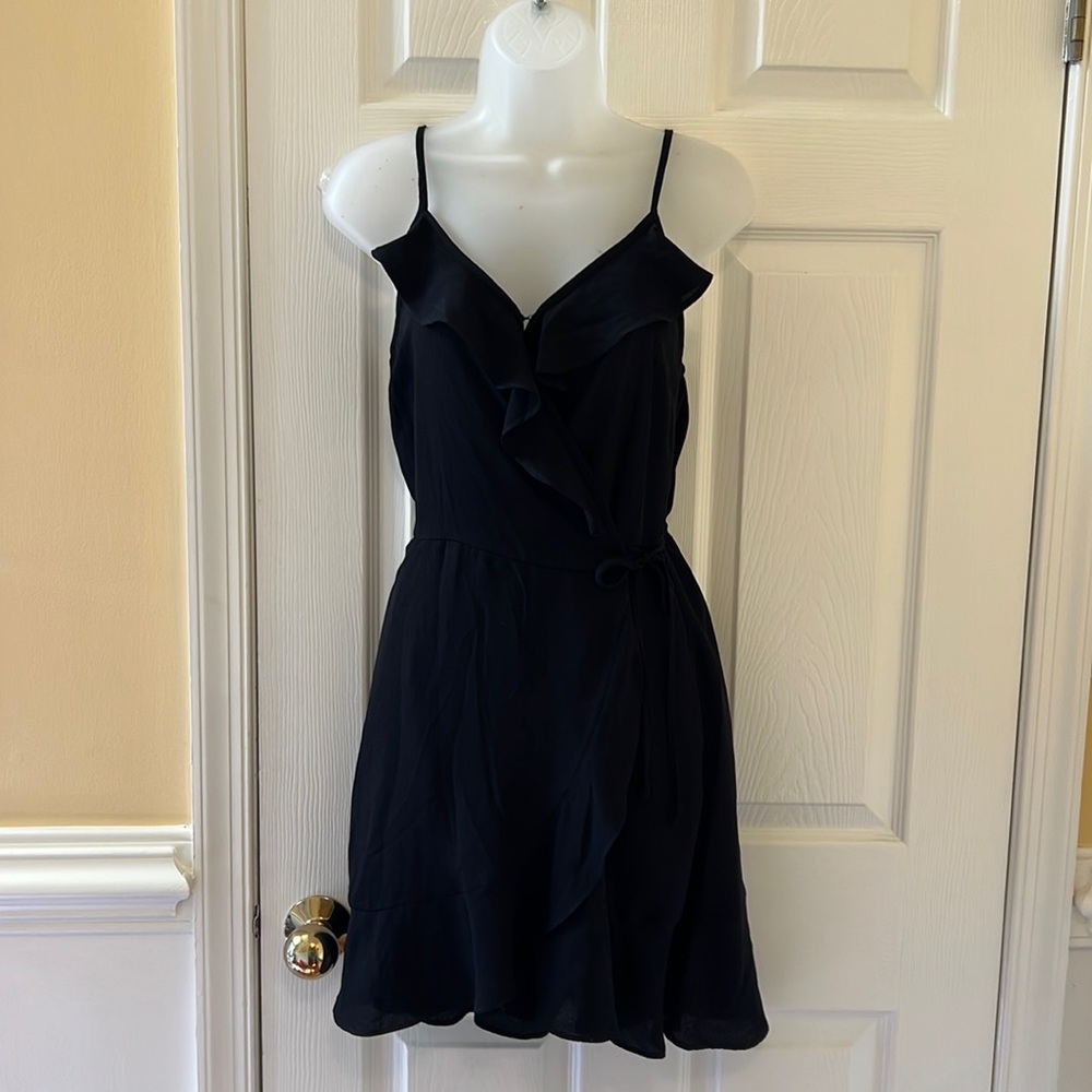 Black wrap dress
